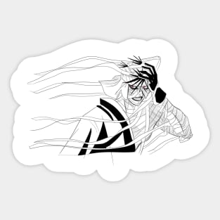 makoto shishio in rurouni kenshin sengoku times art Sticker